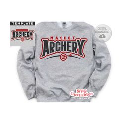 archery svg - archery template 004 - svg - eps - dxf - png - silhouette - cricut cut file - digital download