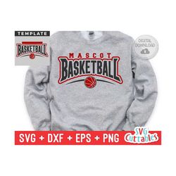 basketball svg - basketball cut file - template 0052 - svg - eps - dxf - silhouette - cricut cut file - svg files - digi