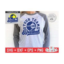 baseball svg - baseball template 0020- svg - eps - dxf - png - silhouette -  cricut cut file - baseball team - digital f