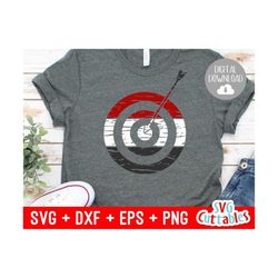 distressed archery target svg - archery - svg - dxf - eps - png - cut file - target - arrow - silhouette - cricut - digi