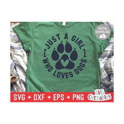 just a girl who loves dogs  svg - funny cut file - dog lovers svg - dxf - eps - png - silhouette - cricut - digital file