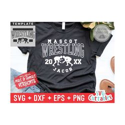 wrestling  svg - wrestling template 007 - svg - eps - dxf - png - wrestling cut file - wrestling team - silhouette - cri