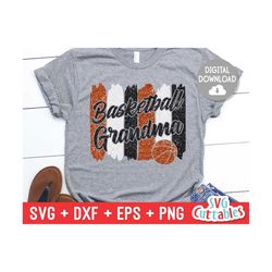 basketball grandma svg - basketball cut file - svg - eps - dxf - png - paint strokes - basketball svg - silhouette - cri