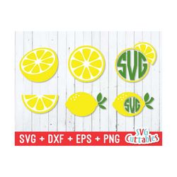 lemon svg - lemon monogram frame - lemon cut file - summer design - svg - svg - dxf - eps - png - silhouette - cricut -