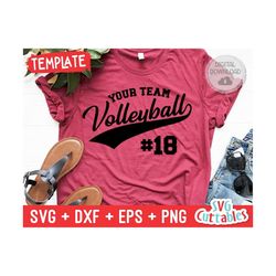 volleyball svg - volleyball cut file - template 0040 - svg - eps - dxf - volleyball team - silhouette - cricut cut file,