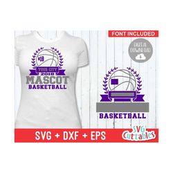 basketball svg - basketball template 0033 - svg - eps - dxf - basketball team svg - silhouette - cricut cut file - svg f