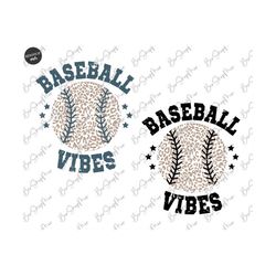 baseball vibes png, game day sublimation design, leopard baseball design, mom baseball, digital download