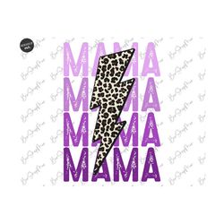 mama retro lightning leopard png, mama sublimation design, mama shirt png, trendy mama png, mama digital file