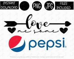 love me some pepsi love tribal arrow hearts soda tshirt tumbler mug etc sublimation iron on png & jpg files