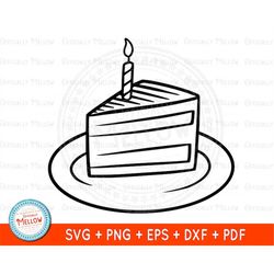 birthday cake svg, birthday clipart, cake with candle svg, happy birthday svg, cake clipart, birthday party elements, di