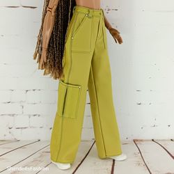 cargo pants for barbie regular and other dolls of similar size