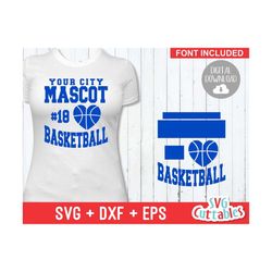 basketball svg - basketball template 0030 - svg - eps - dxf - basketball team svg - silhouette - cricut cut file - svg f