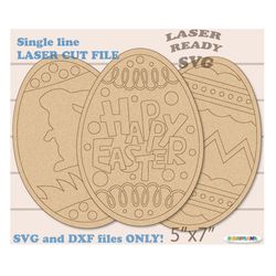 instant download. svg paint kit. easter diy coloring easter eggs set. single line svg cut file for laser.  e_2