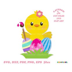 instant download. cute easter yellow chick svg cut files and clip art. personal and commercial use. c_23.