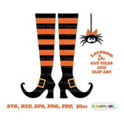 instant download. halloween witch feet svg cut  file and clip art. wf_1. personal and commercial use.