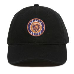 nfl team chicago bears embroidered baseball cap, nfl logo embroidered hat, chicago bears embroidery baseball cap