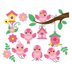 INSTANT Download.  Bird clip art. CB_4_bird. Personal and commercial use.