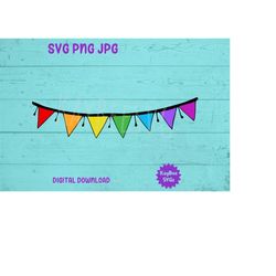 pennant flag banner svg png jpg clipart digital cut file download for cricut silhouette sublimation printable art - pers