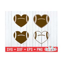 football heart svg, dxf, eps, football cut file, contour, layered, outline football, silhouette, cricut cut file, digita