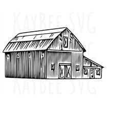 farm barn svg png jpg clipart digital cut file download for cricut silhouette sublimation printable art - personal use o