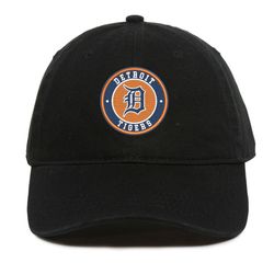 mlb detroit tigers logo embroidered baseball cap, mlb team embroidered hat, detroit tigers embroidery baseball cap