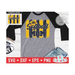 softball svg - softball template - svg - eps - dxf - png - silhouette -  cricut cut file - 0027 - softball mom - digital