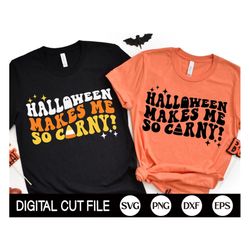 halloween makes me so corny svg, halloween svg, cute ghost svg, candy corn png, retro halloween shirt svg, svg files for