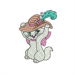 marie with hat -machine embroidery design