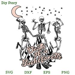 death of a bachelorette svg, skeleton dancing svg, funny halloween svg