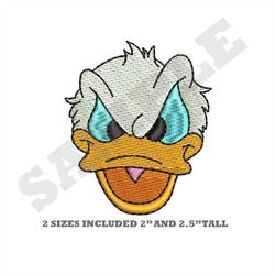 Silly Donald Duck Machine Embroidery Design