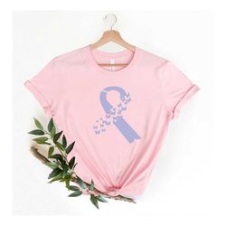 butterfly periwinkle ribbon shirt, stomach cancer shirt,esophageal cancer shirt,cancer support shirt, gastric cancer shi