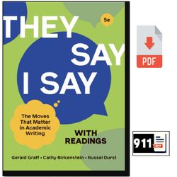 they say / i say with readings fifth 5th edition 5e