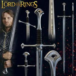 anduril sword of strider, custom engraved sword, lotr sword, lord of the rings king aragorn ranger sword,gift for him
