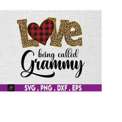 Love Being Called Grammy Plaid Leopard Mothers Day Svg, Moms Day Svg, Happy Mothers Day, Grandma Svg