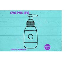 lotion/soap pump bottle svg png jpg clipart digital cut file download for cricut silhouette sublimation printable art -