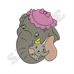 Dumbo and Mom Machine Embroidery Design