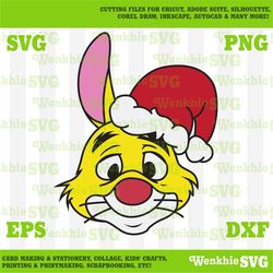 rabbit santa hat cutting file printable, svg file for cricut