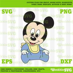 baby mickey cutting file printable, svg file for cricut