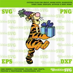 tigger birthday party cutting file printable, svg file for cricut