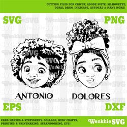 my antonio and dolores cutting file printable, svg file for cricut