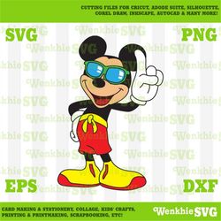 summer mickey mouse cutting file printable, svg file for cricut