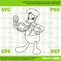 donald easter cutting file printable, svg file for cricut