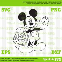 mickey easter cutting file printable, svg file for cricut