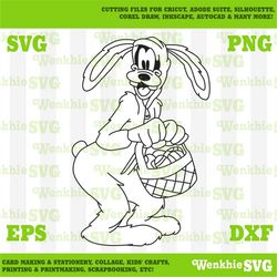 goofy easter cutting file printable, svg file for cricut
