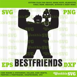 bestfriends ralph and vanellope cutting file printable, svg file for cricut