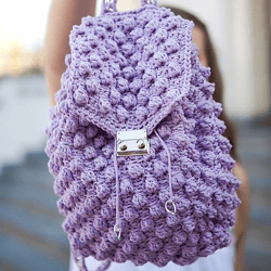 pattern bobble crochet backpack pattern cruise backpack tutorial easy crochet backpack pattern flap crochet gift for gra