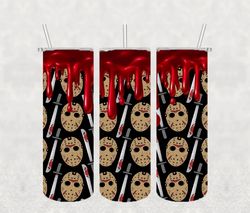 jason voorhees halloween png,3d tumbler wrap, straight tumbler png design 20oz/ 30oz tumbler png file instant download