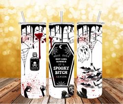 spooky halloween png,3d tumbler wrap, straight tumbler png design 20oz/ 30oz tumbler png file instant download