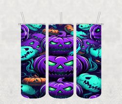 Pumpkin Halloween Png,3D Tumbler Wrap, Straight Tumbler PNG Design 20oz/ 30oz Tumbler PNG File instant download