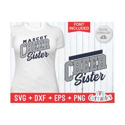 cheer svg cut file - cheer sister - cheer template 0047 - svg - eps - dxf - cheerleader - megaphone - silhouette - cricu